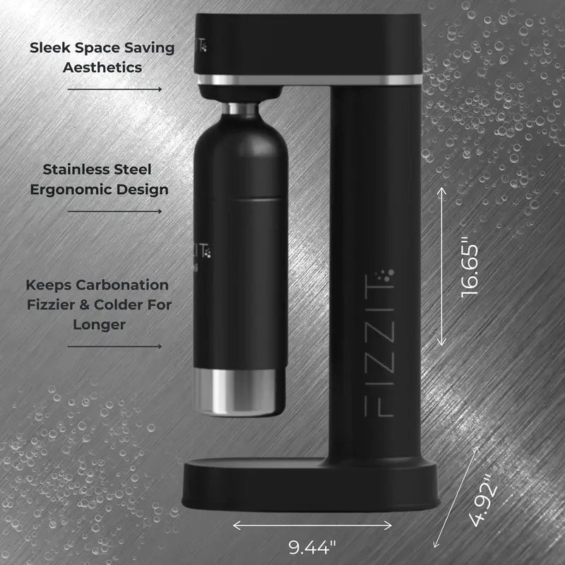 FIZZIT Spärklï Sparkling Water Maker Stainless Steel Bottles
