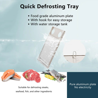 Kitchen Smart Tools Aluminum Electric Defroster Tray for Rapid Meat Pork Seafood Frozen Food Thawing for Steak and Poultry