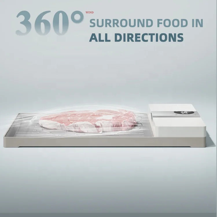 Kitchen Smart Tools Aluminum Electric Defroster Tray for Rapid Meat Pork Seafood Frozen Food Thawing for Steak and Poultry