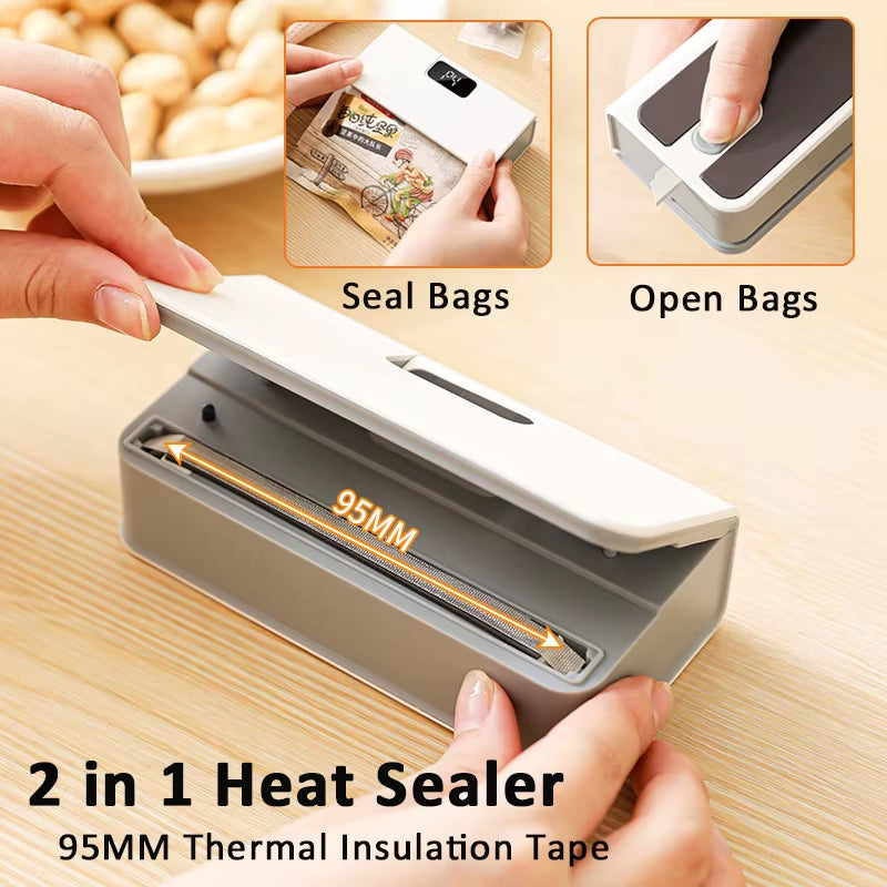 Plastic Bags Sealer Mini Sealing Machine Portable Handheld Mini Heat Bag Sealer USB Rechargeable Food Packaging Sealing Machine